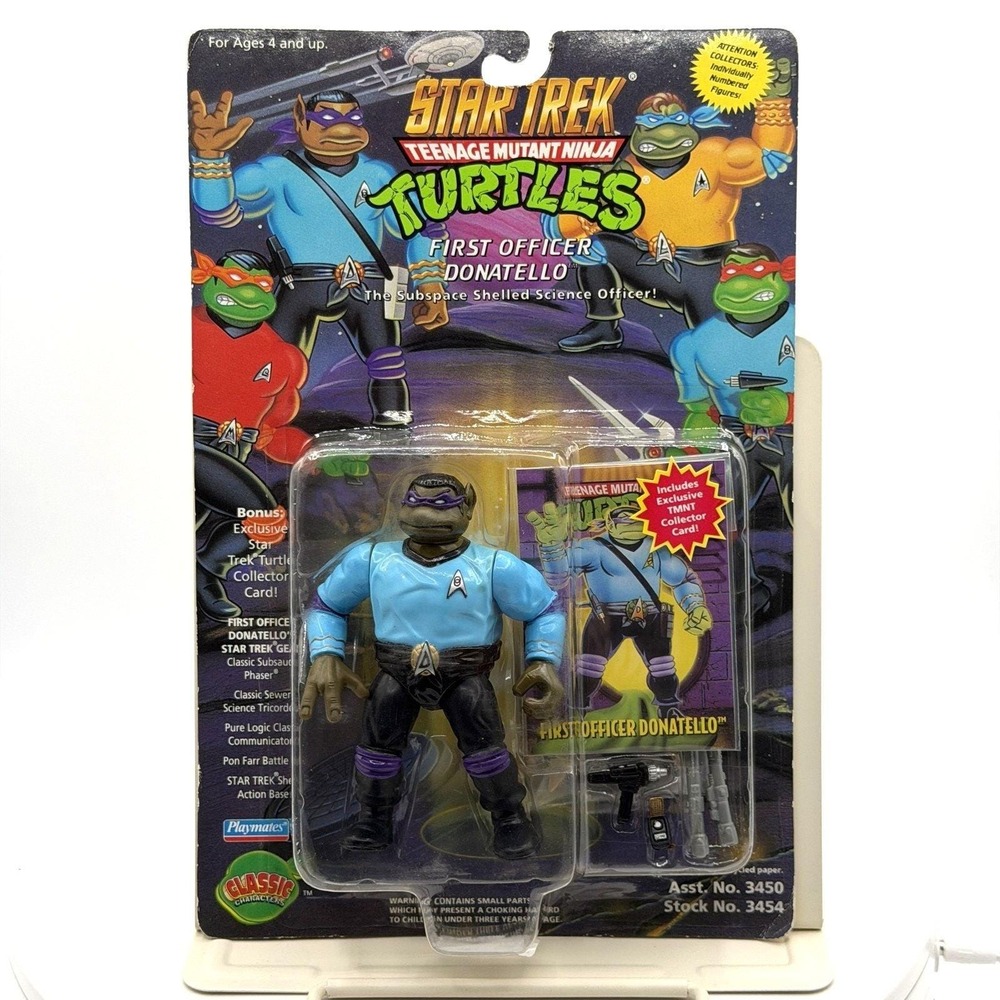 1994 Playmates Star Trek TMNT First Officer Donatello Sealed MOC Figure #3454